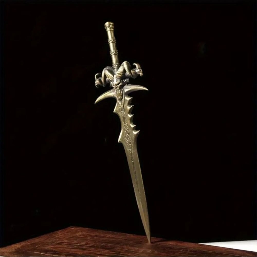 Bronze sword letter opener ram head dagger stationary